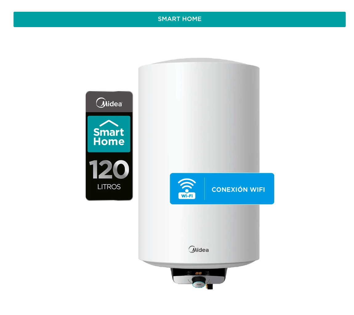 Termo Eléctrico 120 litros WiFi con Mega Water