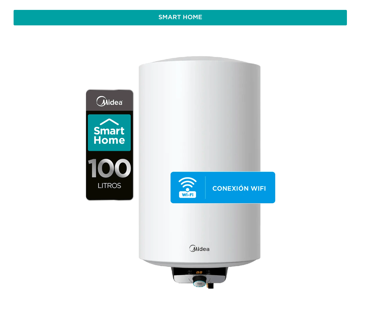 Termo Eléctrico 100 litros WiFi con Mega Water