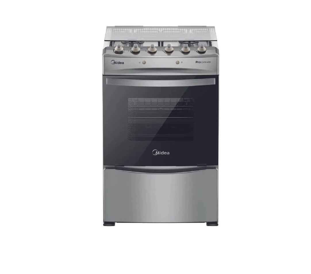 Cocina a Gas 60 cm 4 Quemadores Inox